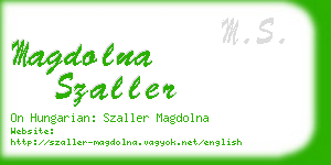 magdolna szaller business card